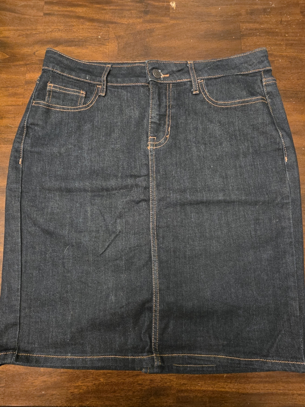 Old Navy Dark Wash Denim Knee-Length Pencil Skirt - Size 10